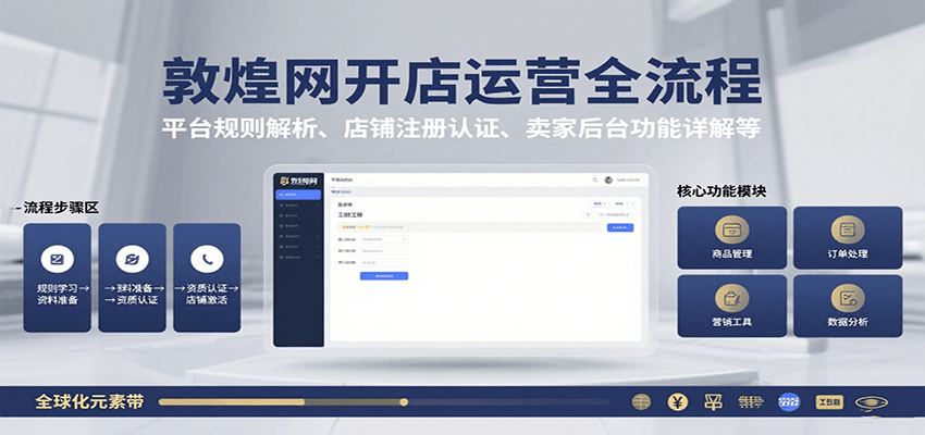 （8.4）敦煌网开店运营全流程：平台规则解析、店铺注册认证、卖家后台功能详解等